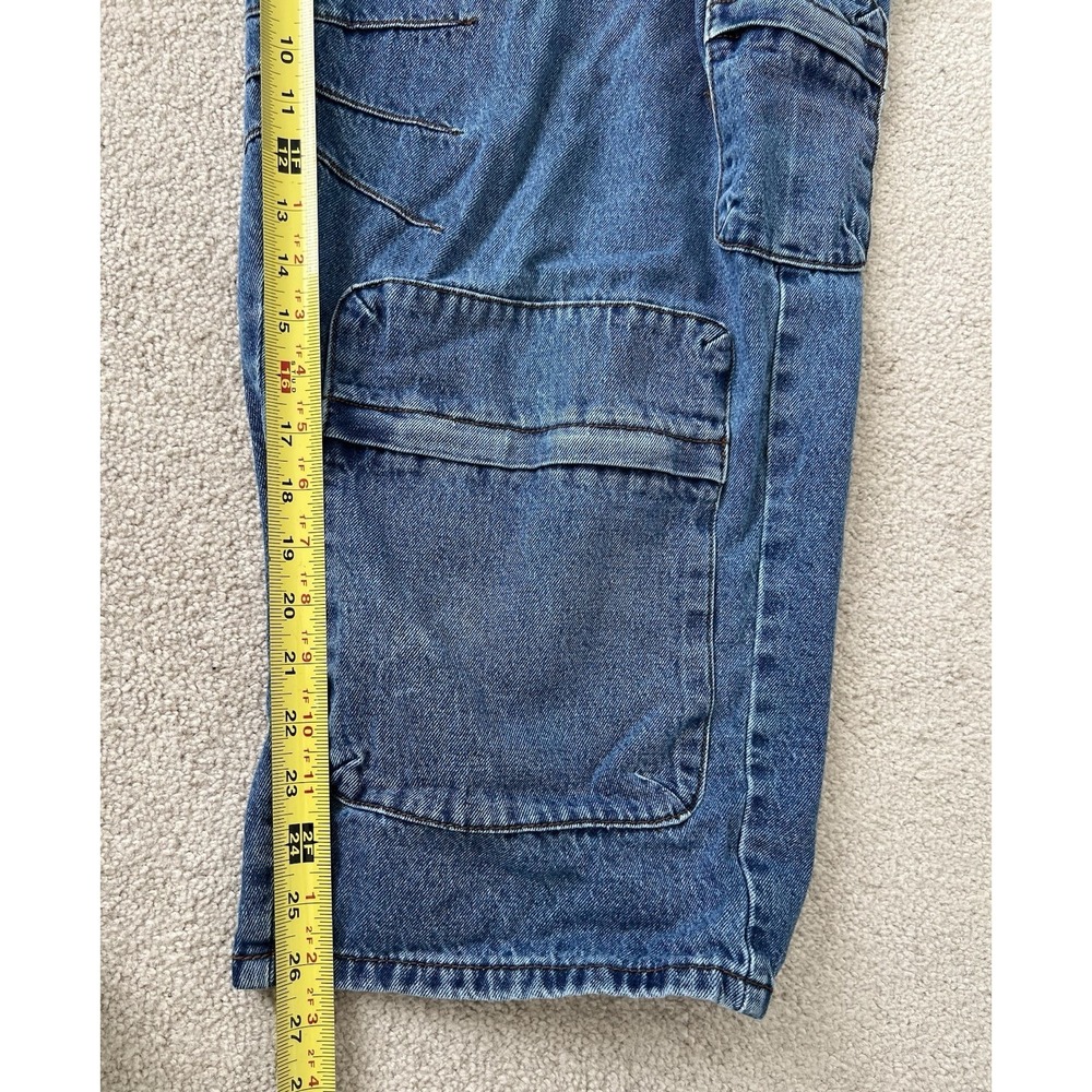 BDG Urban Outfitters Cargo Wide Leg Utility Skate Pants Women's Jean Blue 31 Y2K - Picture 10 of 11